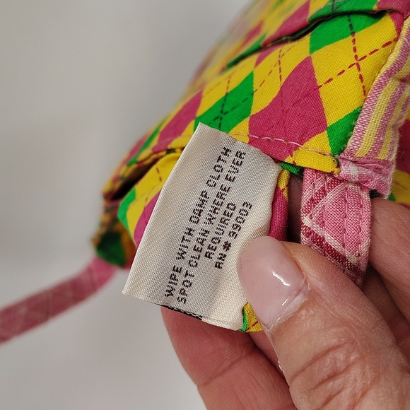 Bella Taylor Crossbody Bag Pink Patchwork Plaid Flap Over Magnetic Closure - Picture 10 of 10